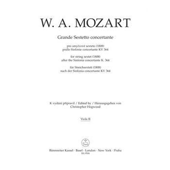 Grande sestetto concertante fur Streichsextett (1808) (nach der Sinfonia concertante KV 364) by Mozart Wolfgang Amadeus - Anonymous - for