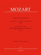 Fantasia In F Minore - Parts by Mozart Wolfgang Amadeus - Hogwood Christopher - for Str Quintet