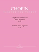 Vingt-quatre Preludes op. 28 / Prelude op. 45 for Piano by Chopin Frederic for Piano