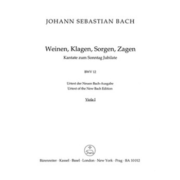 Weeping crying sorrow sighing BWV 12 -Cantata for the Sunday Jubilate- by Bach Johann Sebastian for