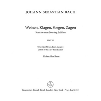 Weeping crying sorrow sighing BWV 12 -Cantata for the Sunday Jubilate- by Bach Johann Sebastian for