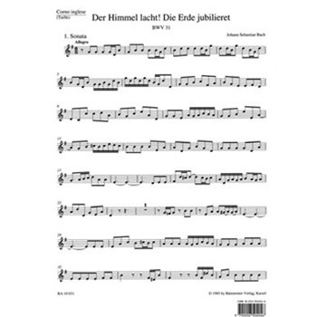 The Heavens laugh the earth exults in gladness BWV 31 -Cantata for the 1st Easter Day- by Bach Johann Sebastian for