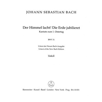 The Heavens laugh the earth exults in gladness BWV 31 -Cantata for the 1st Easter Day- by Bach Johann Sebastian for