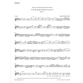 Es ist dir Gesagt Mensch was gut ist BWV 45 -Cantata for the 8th Sunday after Trinity- by Bach Johann Sebastian for