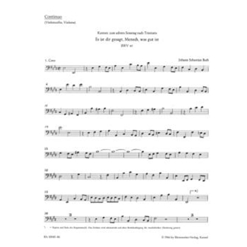 Es ist dir Gesagt Mensch was gut ist BWV 45 -Cantata for the 8th Sunday after Trinity- by Bach Johann Sebastian for