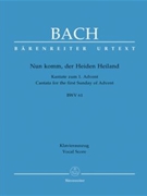 Nun komm der Heiden Heiland BWV 61 -Cantata for the First Sunday of Advent- by Bach Johann Sebastian - Raphael Gunter - for SSolo/TSol