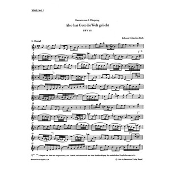 Also hat Gott die Welt geliebt BWV 68 -Cantata for Whit Monday- by Bach Johann Sebastian for