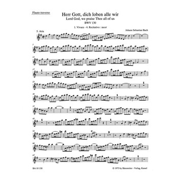 Lord God we praise Thee all of us BWV 130 -Cantata for the Feast of St. Michael- by Bach Johann Sebastian for