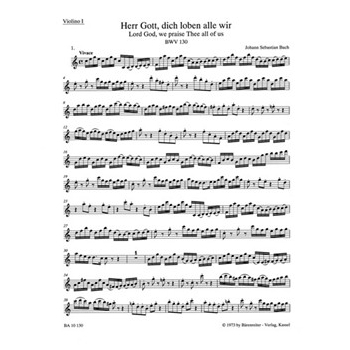 Lord God we praise Thee all of us BWV 130 -Cantata for the Feast of St. Michael- by Bach Johann Sebastian for