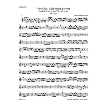 Lord God we praise Thee all of us BWV 130 -Cantata for the Feast of St. Michael- by Bach Johann Sebastian for