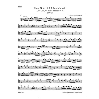 Lord God we praise Thee all of us BWV 130 -Cantata for the Feast of St. Michael- by Bach Johann Sebastian for