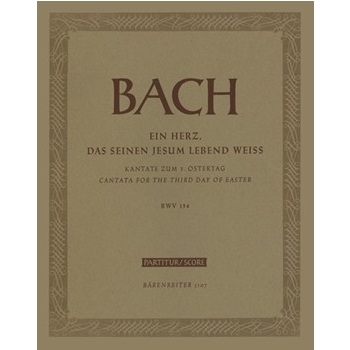 Ein Herz das seinen Jesum lebend wei? BWV 134 -Cantata for Easter Tuesday- (third version) by Bach Johann Sebastian for ASolo/TSol