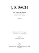 Der Friede sei mit dir BWV 158 -Cantata for Easter Tuesday- by Bach Johann Sebastian for