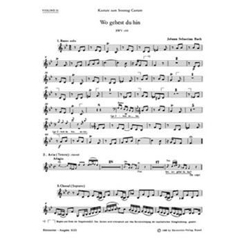 Wo gehest du hin? BWV 166 -Cantata for the 4th Sunday after Easter- by Bach Johann Sebastian for