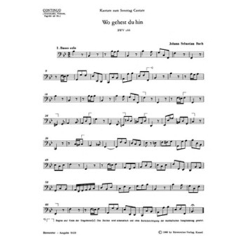 Wo gehest du hin? BWV 166 -Cantata for the 4th Sunday after Easter- by Bach Johann Sebastian for