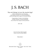 Was mir behagt ist nur die muntre Jagd BWV 208 -Congratulatory Cantata for the Birthday of Duke Chr by Bach Johann Sebastian for