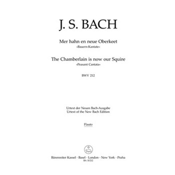 The Chamberlain is now our Squire BWV 212 "Peasant Cantata" by Bach Johann Sebastian for
