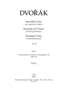 Serenade for String Orchestra E major op. 22 by Dvorak Antonin for