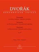 Serenade for Wind Instruments Violoncello and Double Bass op. 44 by Dvorak Antonin for 2Ob/2clari
