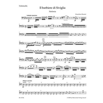 Il barbiere di Siviglia (Der Barbier von Sevilla). Sinfonia (Ouverture) by Rossini Gioachino for