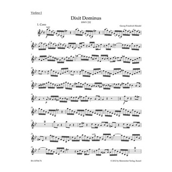 Dixit Dominus HWV 232 (Psalm 109) by Handel George Frideric for