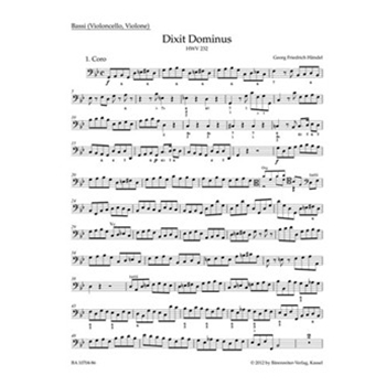 Dixit Dominus HWV 232 (Psalm 109) by Handel George Frideric for
