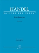 Dixit Dominus HWV 232 (Psalm 109) by Handel George Frideric for 2SSolo/ASo