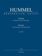 Sonata for Pianoforte and Violoncello op. 104 by Hummel Johann Nepomuk for Cello and Piano (ed. Kroll Mark)