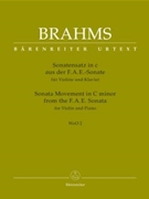 Sonata Movement in c minor from the F.A.E. Sonata WoO2 by Brahms Johannes - Brown and Da Costa - for Violin and Piano