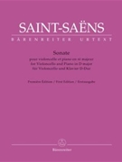 Sonata for Violoncello and Piano D major by Saint-Saens Camille for Cello