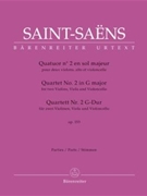 Quartet for two Violins Viola and Violoncello no. 2 G major op. 153 by Saint-Saens Camille - Guilloux Fabien - for St Quartet