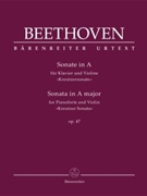 Sonata for Pianoforte and Violin in A major op. 47 "Kreutzer Sonata" by Beethoven Ludwig van - Brown Clive - for Violin and Piano