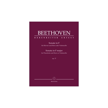 Sonata for Pianoforte and Horn or Violoncello in F major Opus 17 by Beethoven Ludwig van - Del Mar Jonathan - for French Horn and Piano