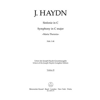 Symphony C major Hob. I:48 "Maria Theresia" by Haydn Joseph for