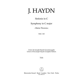 Symphony C major Hob. I:48 "Maria Theresia" by Haydn Joseph for