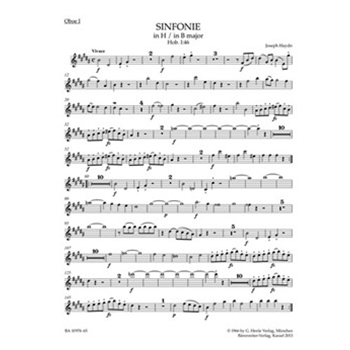 Symphony B major Hob. I:46 by Haydn Joseph for