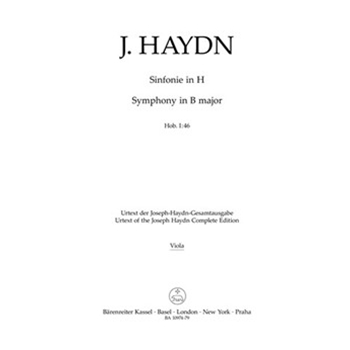 Symphony B major Hob. I:46 by Haydn Joseph for