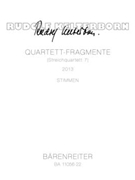 Quartet Fragments (String Quartet 7) (2013) by Kelterborn Rudolf for 2V/Va/Vc