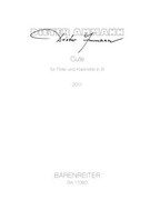 Cute for Flute and Clarinet in B-flat (2011) by Ammann Dieter for Fl/clarine