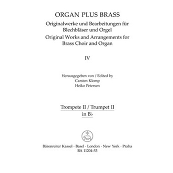 organ plus brass Band IV: Cathedral Sounds (Arrangements for brass choir and organ) by Stanford Sir Charles Villiers - Klomp Carsten - for