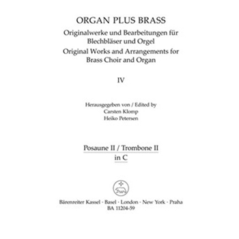 organ plus brass Band IV: Cathedral Sounds (Arrangements for brass choir and organ) by Stanford Sir Charles Villiers - Klomp Carsten - for