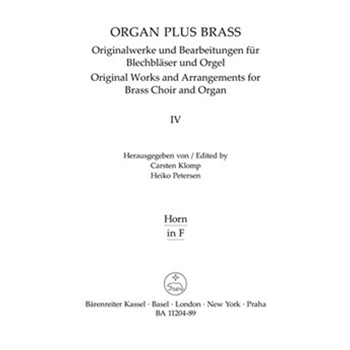 organ plus brass Band IV: Cathedral Sounds (Arrangements for brass choir and organ) by Stanford Sir Charles Villiers - Klomp Carsten - for