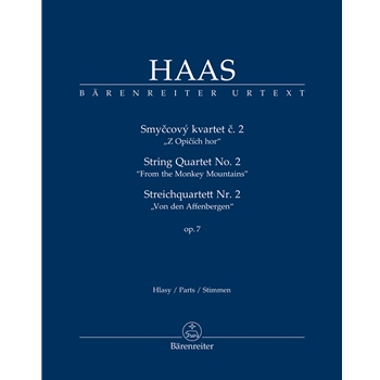 String Quartet no. 2 op. 7 "From the Monkey Mountains" by Haas Pavel for 4 Strings