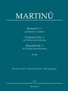 Concerto for Violin and Orchestra no. 1 H 226 by Martinu Bohuslav - Solc Karel - for Violin and Piano