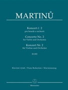 Concerto for Violin and Orchestra no. 2 H 293 by Martinu Bohuslav - Solc Karel - for Violin and Piano