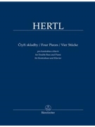 Four Pieces for Double Bass and Piano by Hertl Frantisek for String Bass and Piano