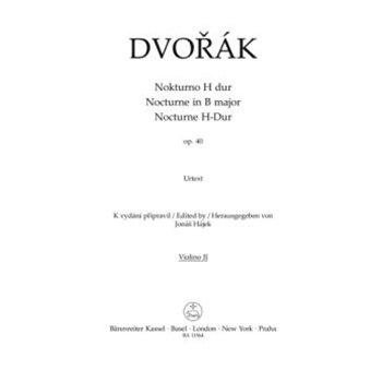 Nocturne for String Orchestra in B major op. 40