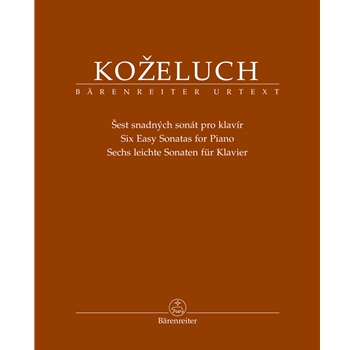 Six Easy Sonatas for Piano by Kozeluch Leopold for Piano