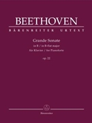 Grande Sonate in B-Flat Major Opus 22 by Beethoven Ludwig van - Del Mar Jonathan - for Piano