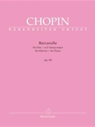 Barcarolle for Piano in F-sharp major op. 60 by Chopin Frederic for Piano